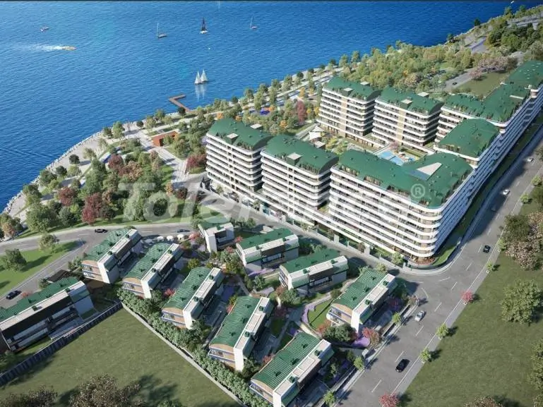 Квартира в Бююкчекмедже, Стамбул вид на море с бассейном в рассрочку - 19120 Квартира в Бююкчекмедже, Стамбул вид на море с бассейном в рассрочку: купить недвижимость в Турции - 19120