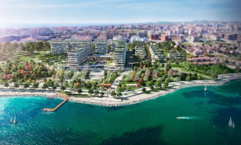 Квартира в Бююкчекмедже, Стамбул вид на море с бассейном в рассрочку - 36731 Квартира в Бююкчекмедже, Стамбул вид на море с бассейном в рассрочку: купить недвижимость в Турции - 36731