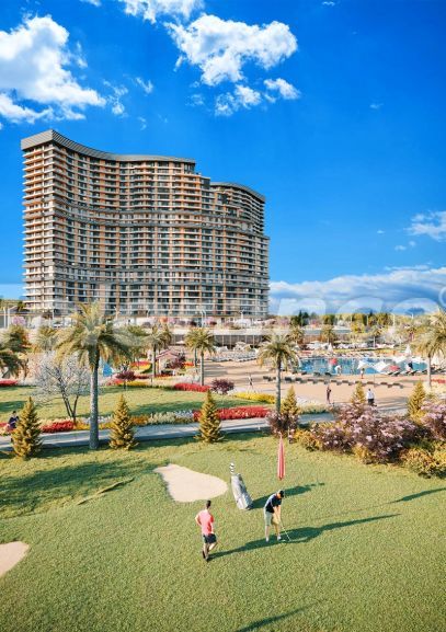 Квартира от застройщика в Бююкчекмедже, Стамбул вид на море с бассейном: купить недвижимость в Турции - 47803