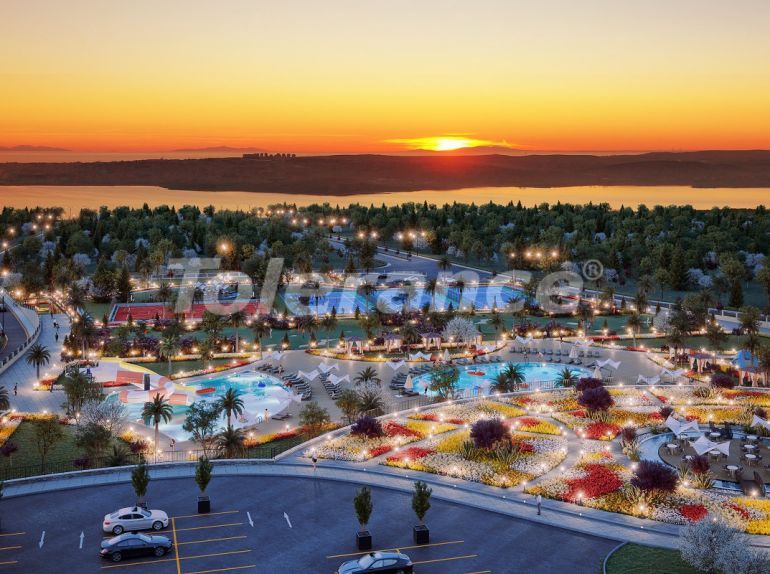 Квартира от застройщика в Бююкчекмедже, Стамбул вид на море с бассейном: купить недвижимость в Турции - 47806