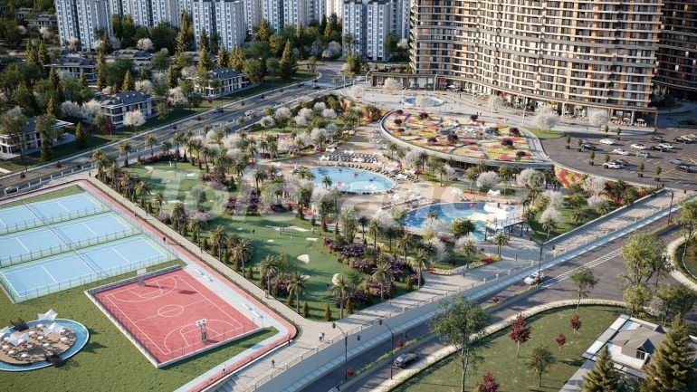 Квартира от застройщика в Бююкчекмедже, Стамбул вид на море с бассейном: купить недвижимость в Турции - 47832