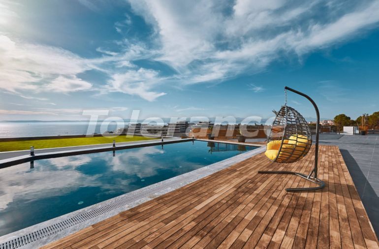 Квартира от застройщика в Чешме, Измир вид на море с бассейном: купить недвижимость в Турции - 101747