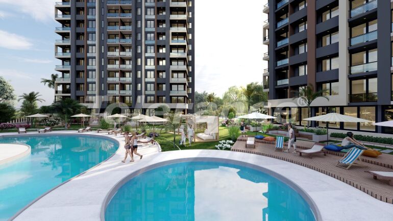 Квартира от застройщика в Эрдемли, Мерсин вид на море с бассейном: купить недвижимость в Турции - 58445