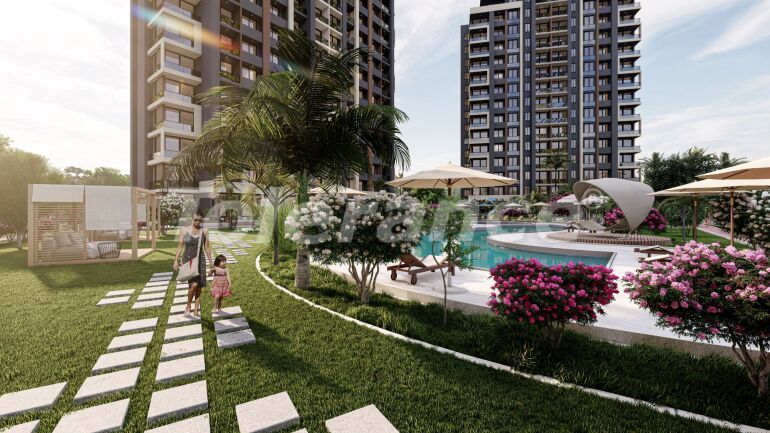 Квартира от застройщика в Эрдемли, Мерсин вид на море с бассейном: купить недвижимость в Турции - 58448