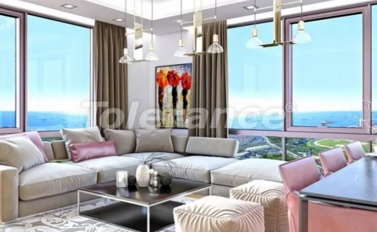 Квартира от застройщика в Эсеньюрт, Стамбул вид на море с бассейном: купить недвижимость в Турции - 27133