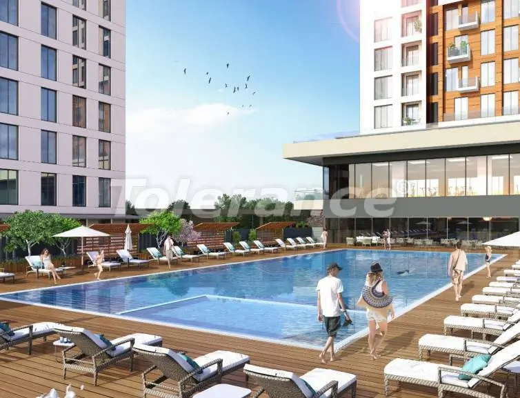 Квартира от застройщика в Эсеньюрт, Стамбул с бассейном - 31957 Квартира от застройщика в Эсеньюрт, Стамбул с бассейном: купить недвижимость в Турции - 31957