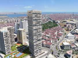 Квартира в Эсеньюрт, Стамбул вид на море с бассейном: купить недвижимость в Турции - 47527