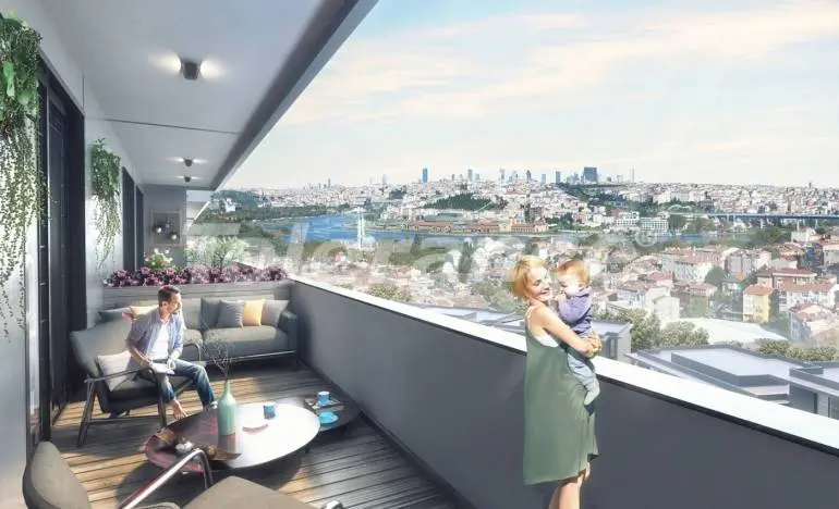 Квартира от застройщика в Эйюп Султан, Стамбул вид на море с бассейном: купить недвижимость в Турции - 26508