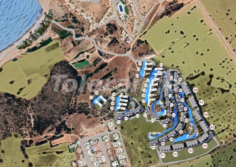 Квартира от застройщика в Фамагуста, Северный Кипр вид на море с бассейном в рассрочку: купить недвижимость в Турции - 106750