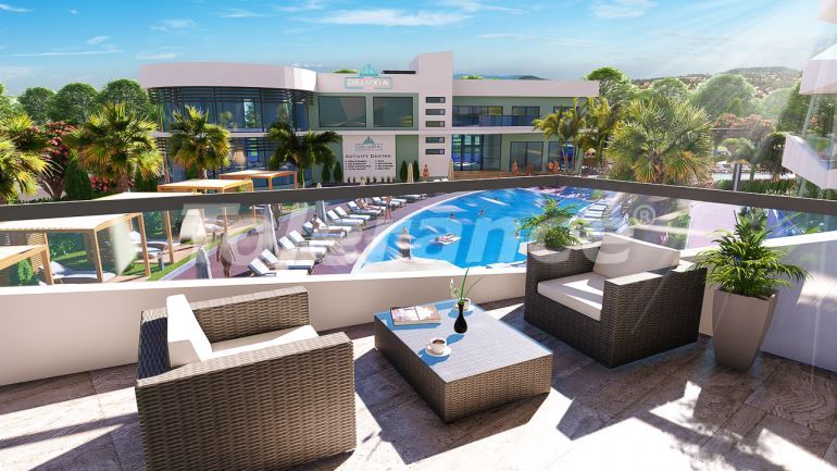 Квартира от застройщика в Фамагуста, Северный Кипр вид на море с бассейном в рассрочку: купить недвижимость в Турции - 72265