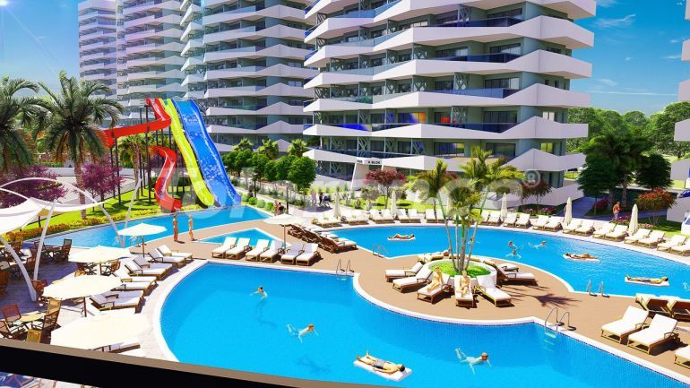 Квартира от застройщика в Фамагуста, Северный Кипр вид на море с бассейном в рассрочку: купить недвижимость в Турции - 72284