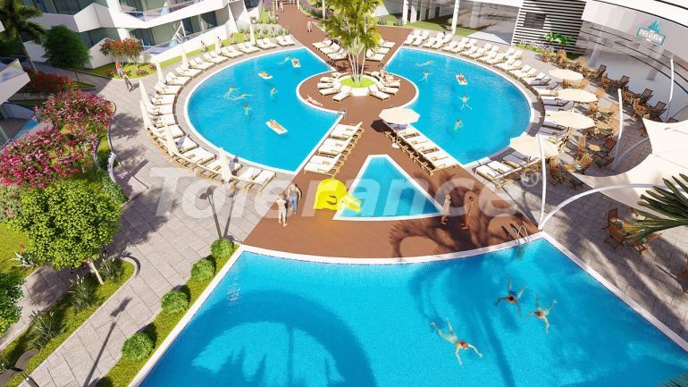 Квартира от застройщика в Фамагуста, Северный Кипр вид на море с бассейном в рассрочку: купить недвижимость в Турции - 72291