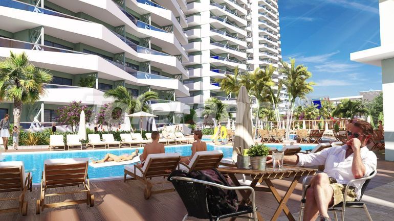 Квартира от застройщика в Фамагуста, Северный Кипр вид на море с бассейном в рассрочку: купить недвижимость в Турции - 72292