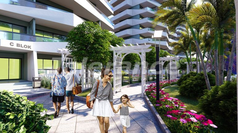 Квартира от застройщика в Фамагуста, Северный Кипр вид на море с бассейном в рассрочку: купить недвижимость в Турции - 72317