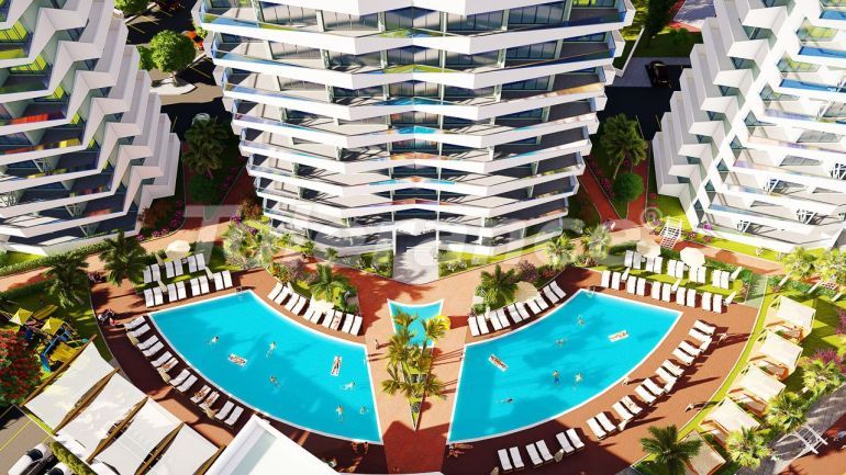 Квартира от застройщика в Фамагуста, Северный Кипр вид на море с бассейном в рассрочку: купить недвижимость в Турции - 72318