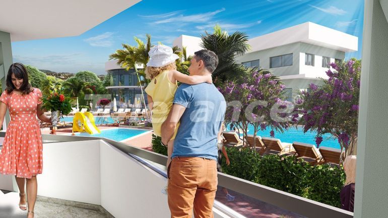 Квартира от застройщика в Фамагуста, Северный Кипр вид на море с бассейном в рассрочку: купить недвижимость в Турции - 72326
