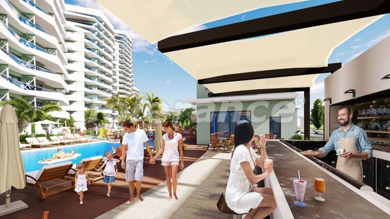 Квартира от застройщика в Фамагуста, Северный Кипр вид на море с бассейном в рассрочку: купить недвижимость в Турции - 72338