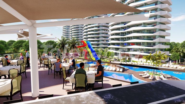 Квартира от застройщика в Фамагуста, Северный Кипр вид на море с бассейном в рассрочку: купить недвижимость в Турции - 72339