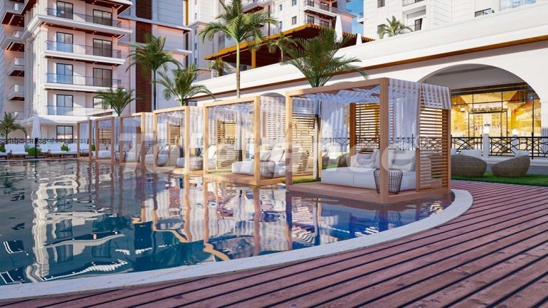 Квартира от застройщика в Фамагуста, Северный Кипр вид на море с бассейном в рассрочку: купить недвижимость в Турции - 73115