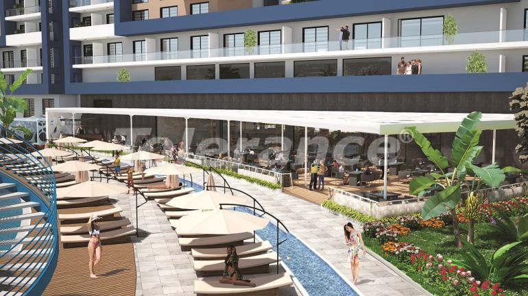 Квартира от застройщика в Фамагуста, Северный Кипр вид на море с бассейном в рассрочку: купить недвижимость в Турции - 74520