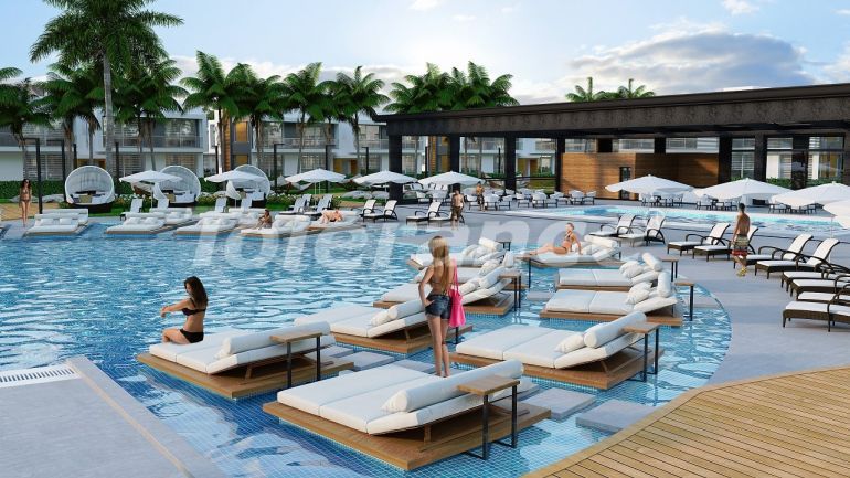 Квартира от застройщика в Фамагуста, Северный Кипр вид на море с бассейном в рассрочку: купить недвижимость в Турции - 74582