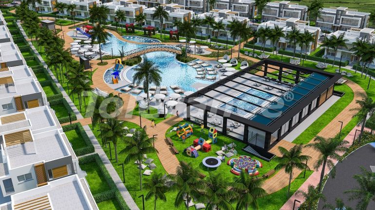 Квартира от застройщика в Фамагуста, Северный Кипр вид на море с бассейном в рассрочку: купить недвижимость в Турции - 74592