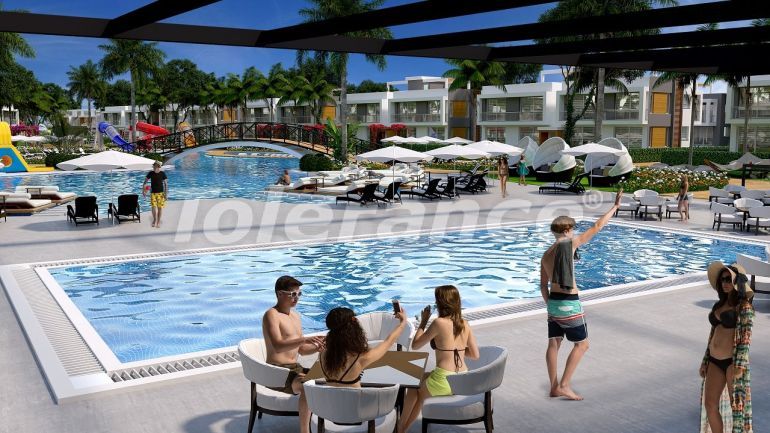 Квартира от застройщика в Фамагуста, Северный Кипр вид на море с бассейном в рассрочку: купить недвижимость в Турции - 74614