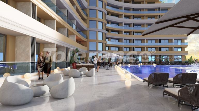 Квартира в Фамагуста, Северный Кипр вид на море с бассейном в рассрочку - 74840 Квартира в Фамагуста, Северный Кипр вид на море с бассейном в рассрочку: купить недвижимость в Турции - 74840