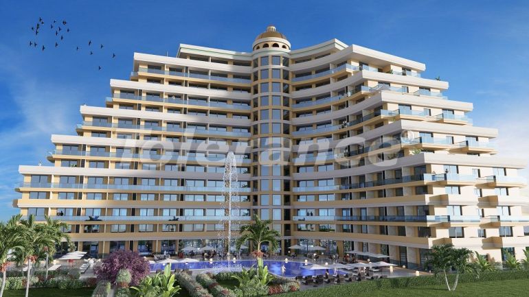 Квартира в Фамагуста, Северный Кипр вид на море с бассейном в рассрочку - 74853 Квартира в Фамагуста, Северный Кипр вид на море с бассейном в рассрочку: купить недвижимость в Турции - 74853