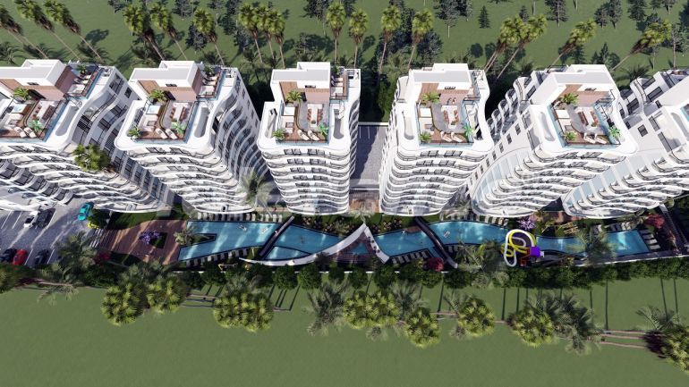 Квартира от застройщика в Фамагуста, Северный Кипр с бассейном в рассрочку: купить недвижимость в Турции - 76310