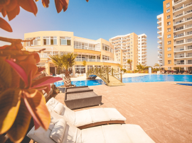 Квартира в Фамагуста, Северный Кипр вид на море с бассейном: купить недвижимость в Турции - 83241