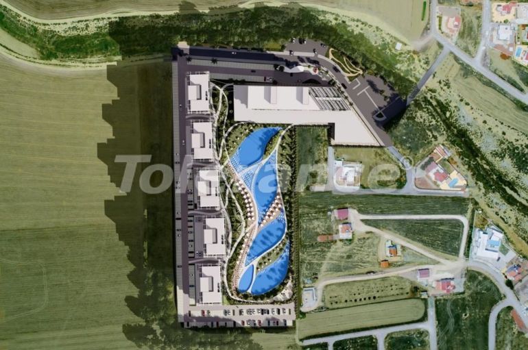 Квартира от застройщика в Фамагуста, Северный Кипр вид на море с бассейном в рассрочку: купить недвижимость в Турции - 85868