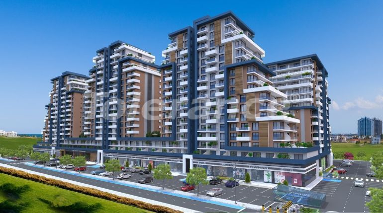 Квартира от застройщика в Фамагуста, Северный Кипр вид на море с бассейном в рассрочку: купить недвижимость в Турции - 87052