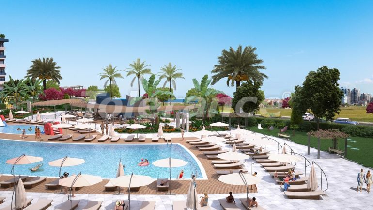 Квартира от застройщика в Фамагуста, Северный Кипр вид на море с бассейном в рассрочку: купить недвижимость в Турции - 87057