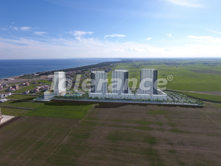 Квартира в Фамагуста, Северный Кипр вид на море с бассейном: купить недвижимость в Турции - 88318