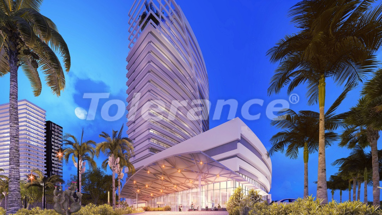 Квартира в Фамагуста, Северный Кипр вид на море с бассейном: купить недвижимость в Турции - 88322