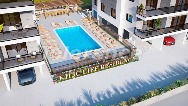 Квартира от застройщика в Фамагуста, Северный Кипр вид на море с бассейном: купить недвижимость в Турции - 88465