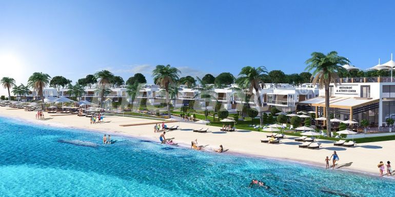 Квартира в Фамагуста, Северный Кипр вид на море с бассейном: купить недвижимость в Турции - 90407