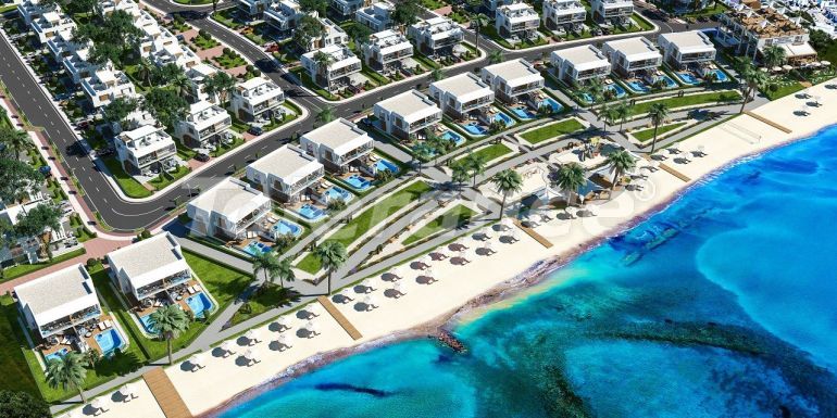 Квартира в Фамагуста, Северный Кипр вид на море с бассейном: купить недвижимость в Турции - 90423