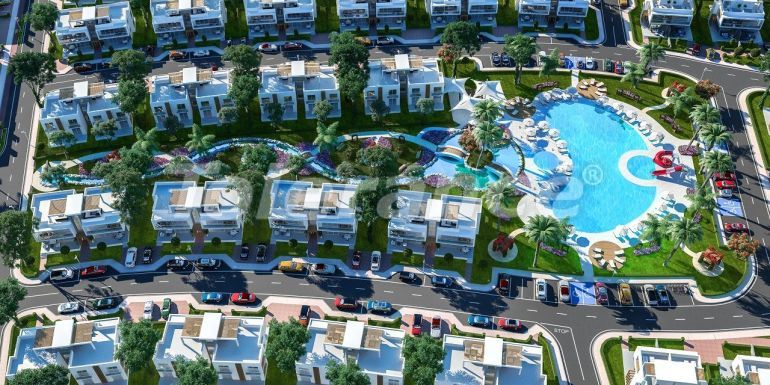 Квартира в Фамагуста, Северный Кипр вид на море с бассейном: купить недвижимость в Турции - 90426