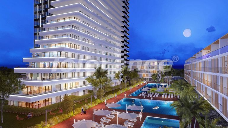 Квартира от застройщика в Фамагуста, Северный Кипр вид на море с бассейном: купить недвижимость в Турции - 90445