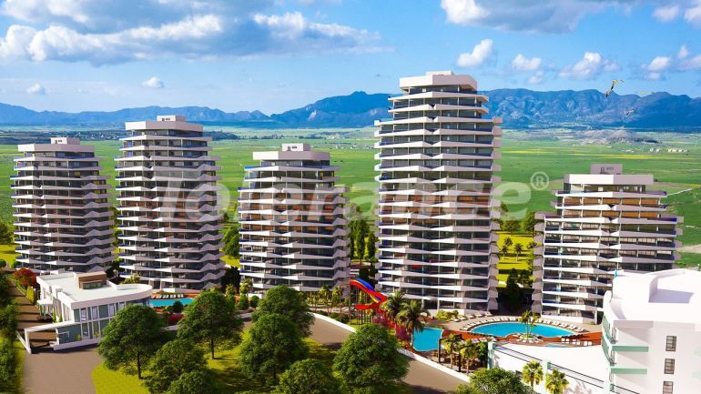 Квартира от застройщика в Фамагуста, Северный Кипр вид на море с бассейном в рассрочку: купить недвижимость в Турции - 90641