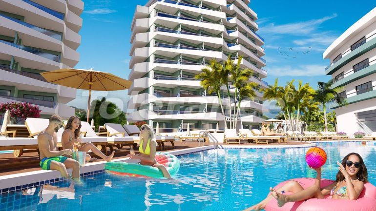 Квартира от застройщика в Фамагуста, Северный Кипр вид на море с бассейном в рассрочку: купить недвижимость в Турции - 90670