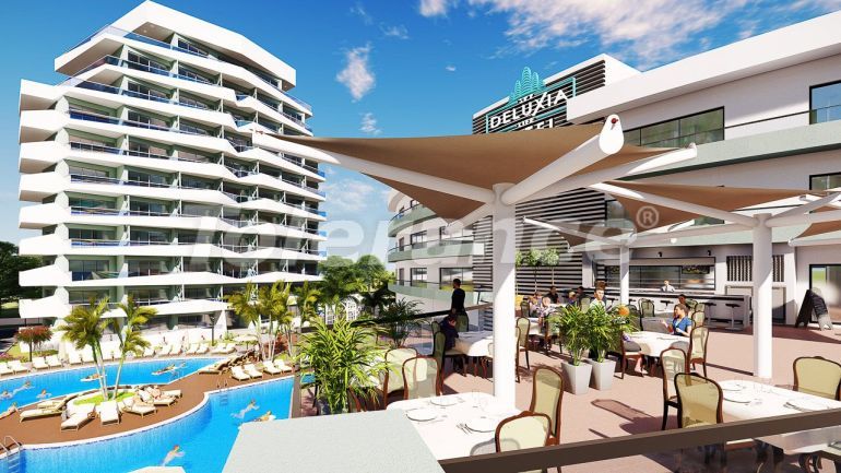 Квартира от застройщика в Фамагуста, Северный Кипр вид на море с бассейном в рассрочку: купить недвижимость в Турции - 90672