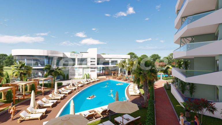 Квартира от застройщика в Фамагуста, Северный Кипр вид на море с бассейном в рассрочку: купить недвижимость в Турции - 90673