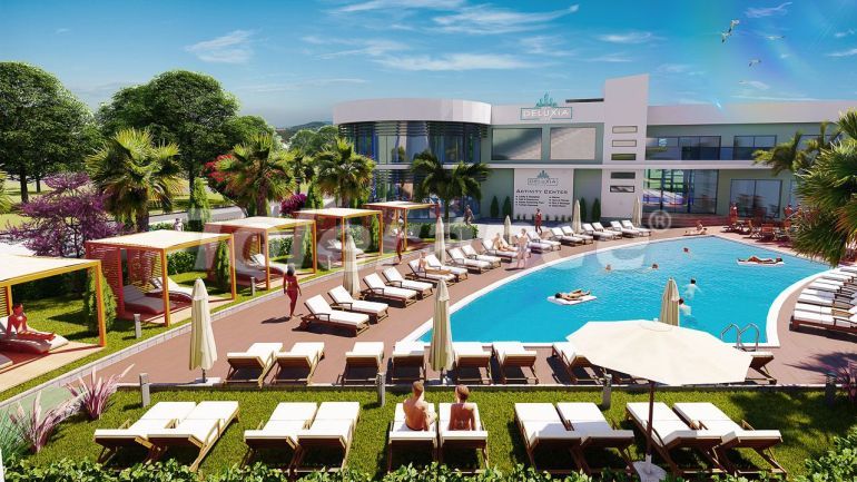 Квартира от застройщика в Фамагуста, Северный Кипр вид на море с бассейном в рассрочку: купить недвижимость в Турции - 90688