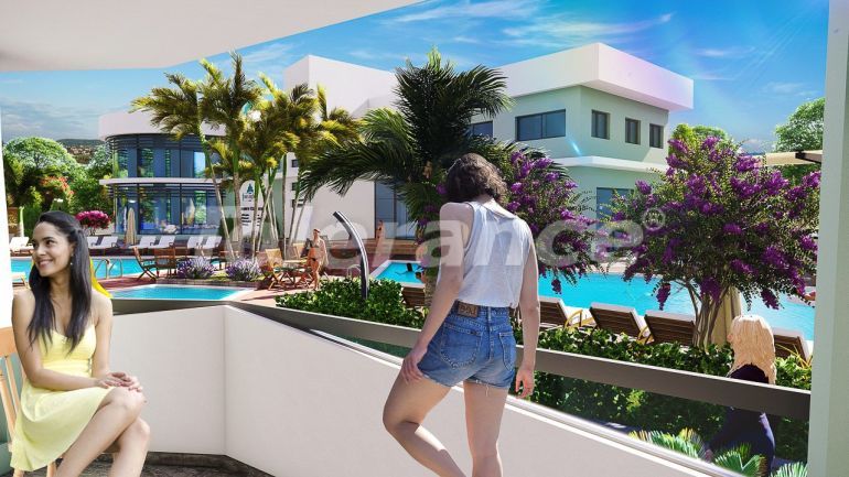 Квартира от застройщика в Фамагуста, Северный Кипр вид на море с бассейном в рассрочку: купить недвижимость в Турции - 90691