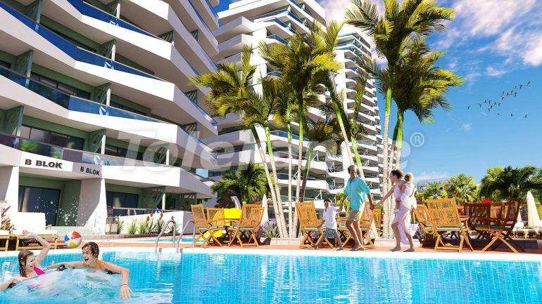 Квартира от застройщика в Фамагуста, Северный Кипр вид на море с бассейном в рассрочку: купить недвижимость в Турции - 90698