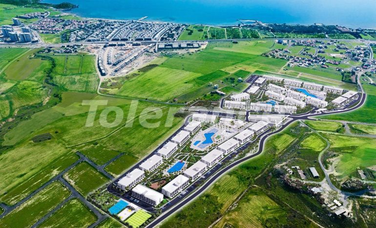 Квартира от застройщика в Фамагуста, Северный Кипр вид на море с бассейном в рассрочку: купить недвижимость в Турции - 92420