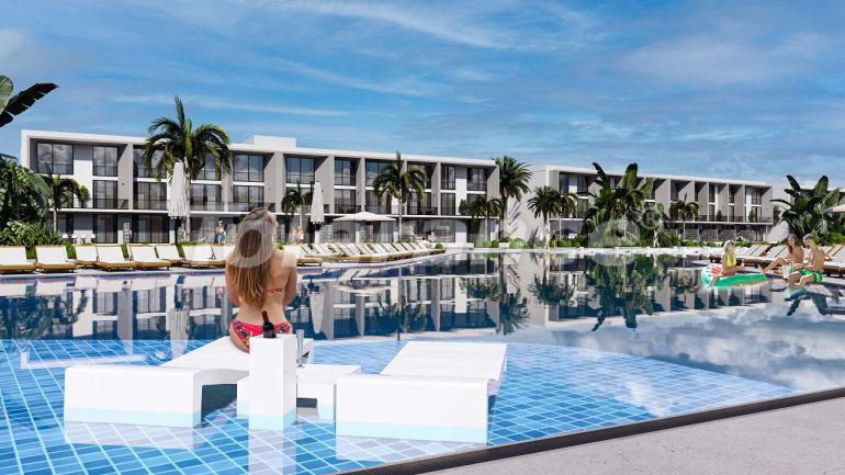 Квартира в Фамагуста, Северный Кипр с бассейном: купить недвижимость в Турции - 92433